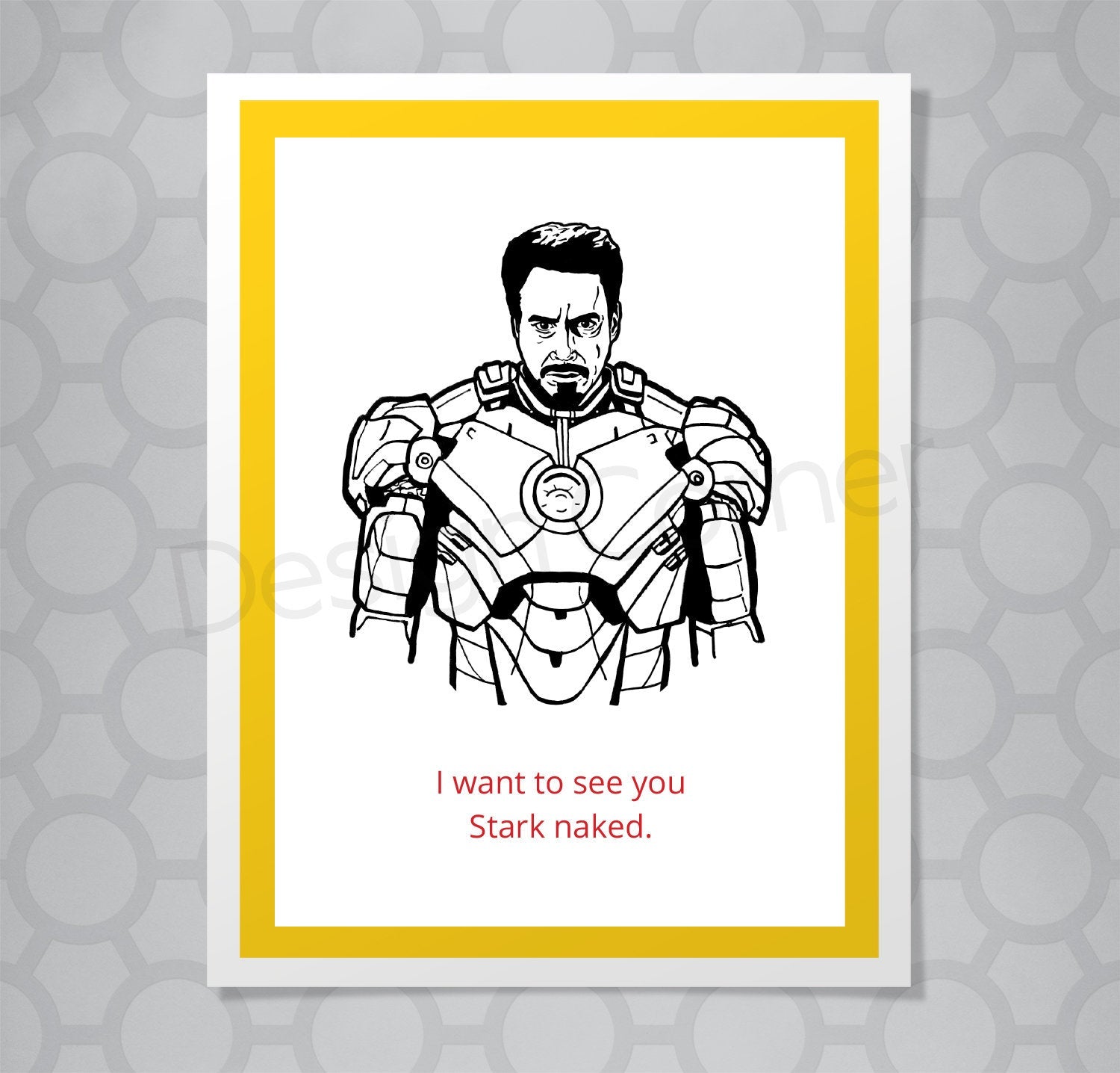 Marvel Ironman Naked Card