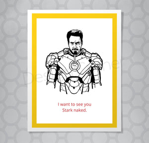 Marvel Ironman Naked Card