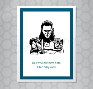 Marvel Loki Birthday Card