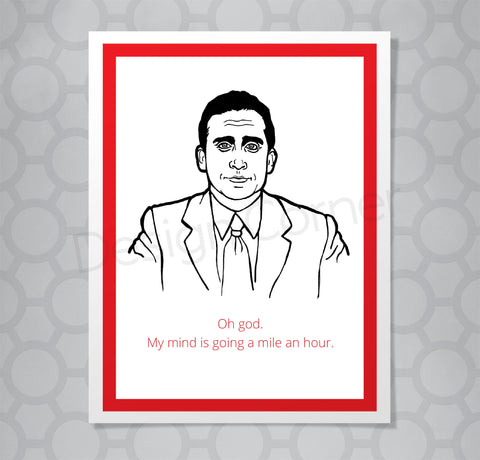 The Office Michael Mile an Hour Card