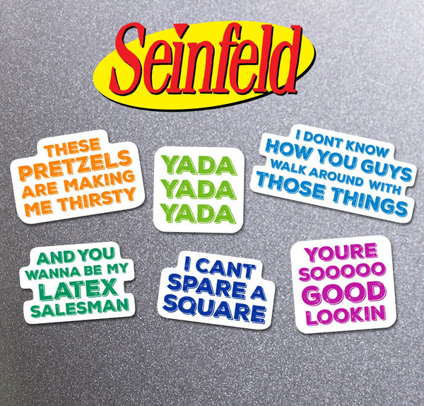Seinfeld quotes Die Cut Magnets 6 Pack - SET 1