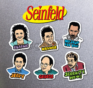Seinfeld characters Die Cut Magnets 6 Pack