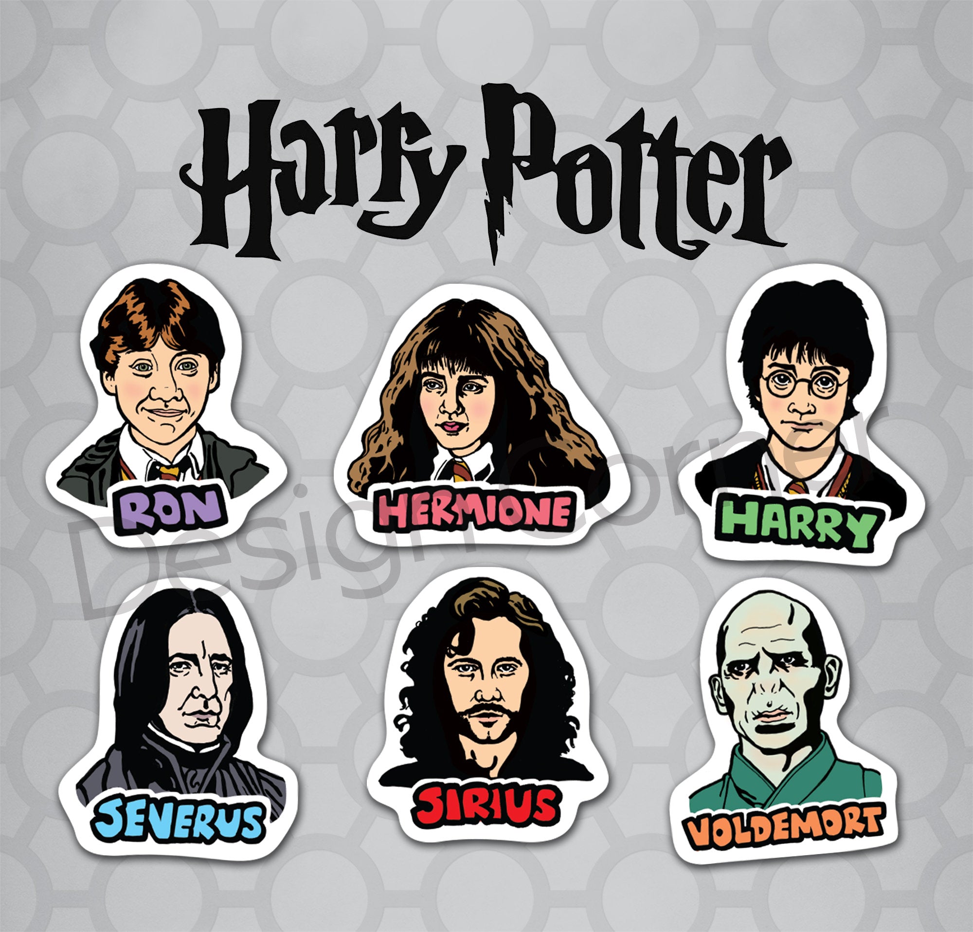 Harry Potter Die Cut Stickers 6 Pack