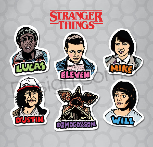 Stranger Things Die Cut Stickers 6 Pack