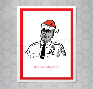 Brooklyn Nine Nine Captain Holt Festive Christmas Card