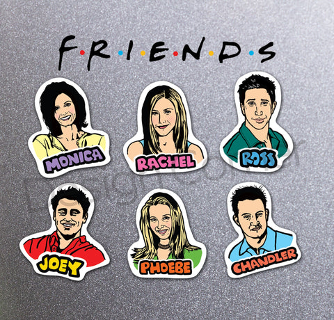 Friends characters Die Cut Magnets 6 Pack