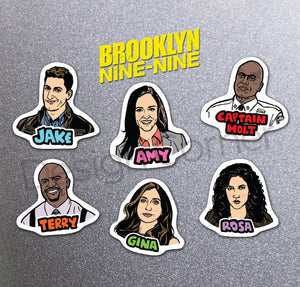 Brooklyn Nine Nine Die Cut Magnets 6 Pack