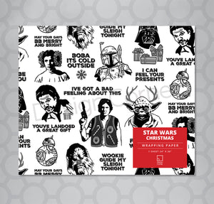 Star Wars Christmas Gift Wrap 24"x36" Sheet