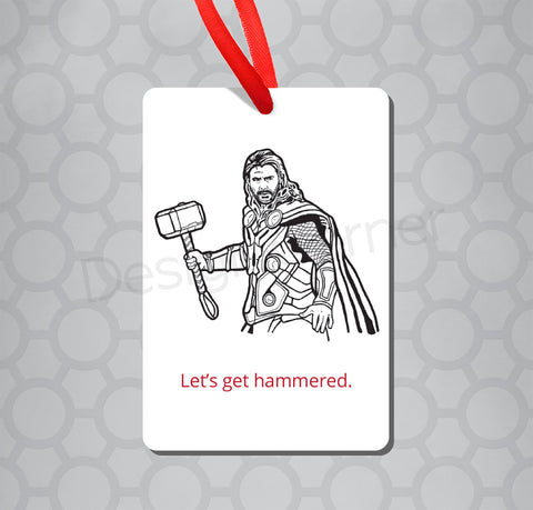 Marvel Thor Lets Get Hammered Magnet and Ornament
