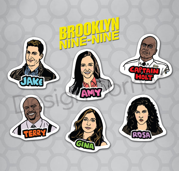 Brooklyn Nine Nine Die Cut Sticker 6 Pack