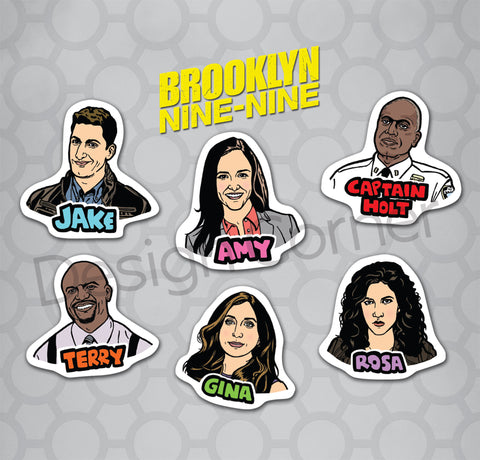 Brooklyn Nine Nine Die Cut Sticker 6 Pack