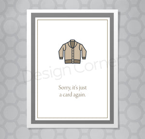 Cardigan Birthday Pun Card