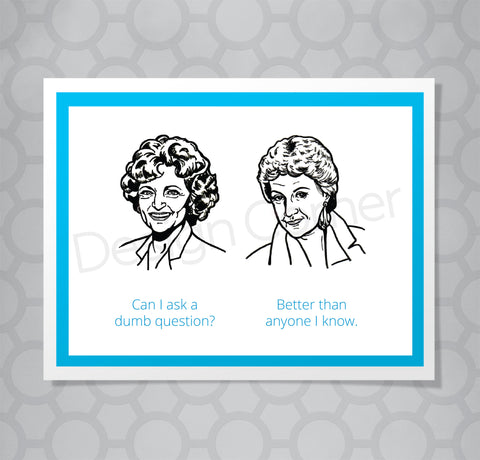 Golden Girls Dorothy Rose Question Card