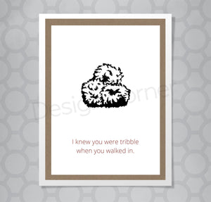 Star Trek Tribble Walked in Card