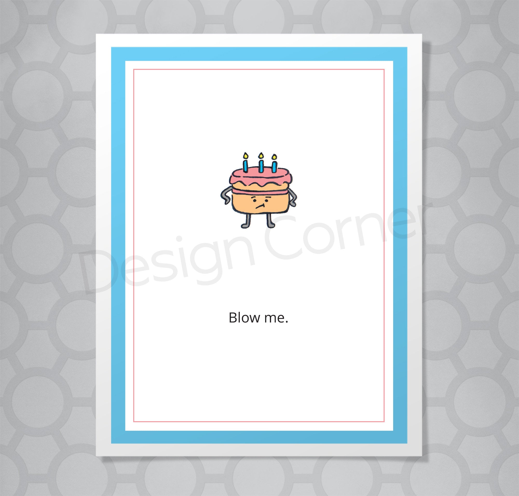Cake Blow Me Birthday Card