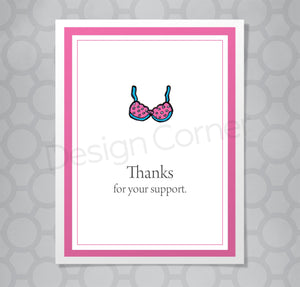 Thank You Bra Support Card