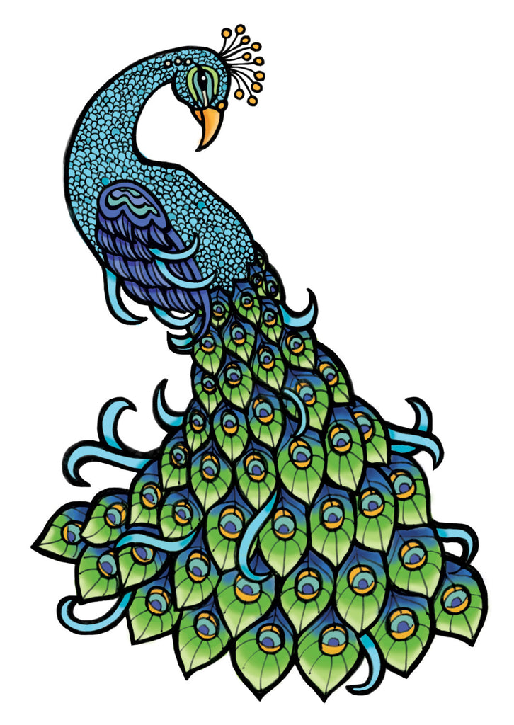 Graphic Peacock Print