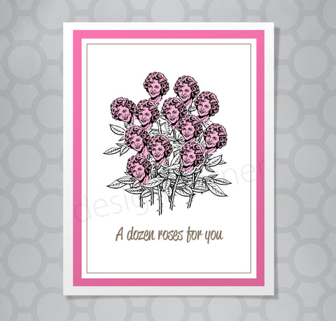 Golden Girls Roses Card