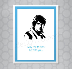 Star Wars Luke Skywalker 40th Birthday Card