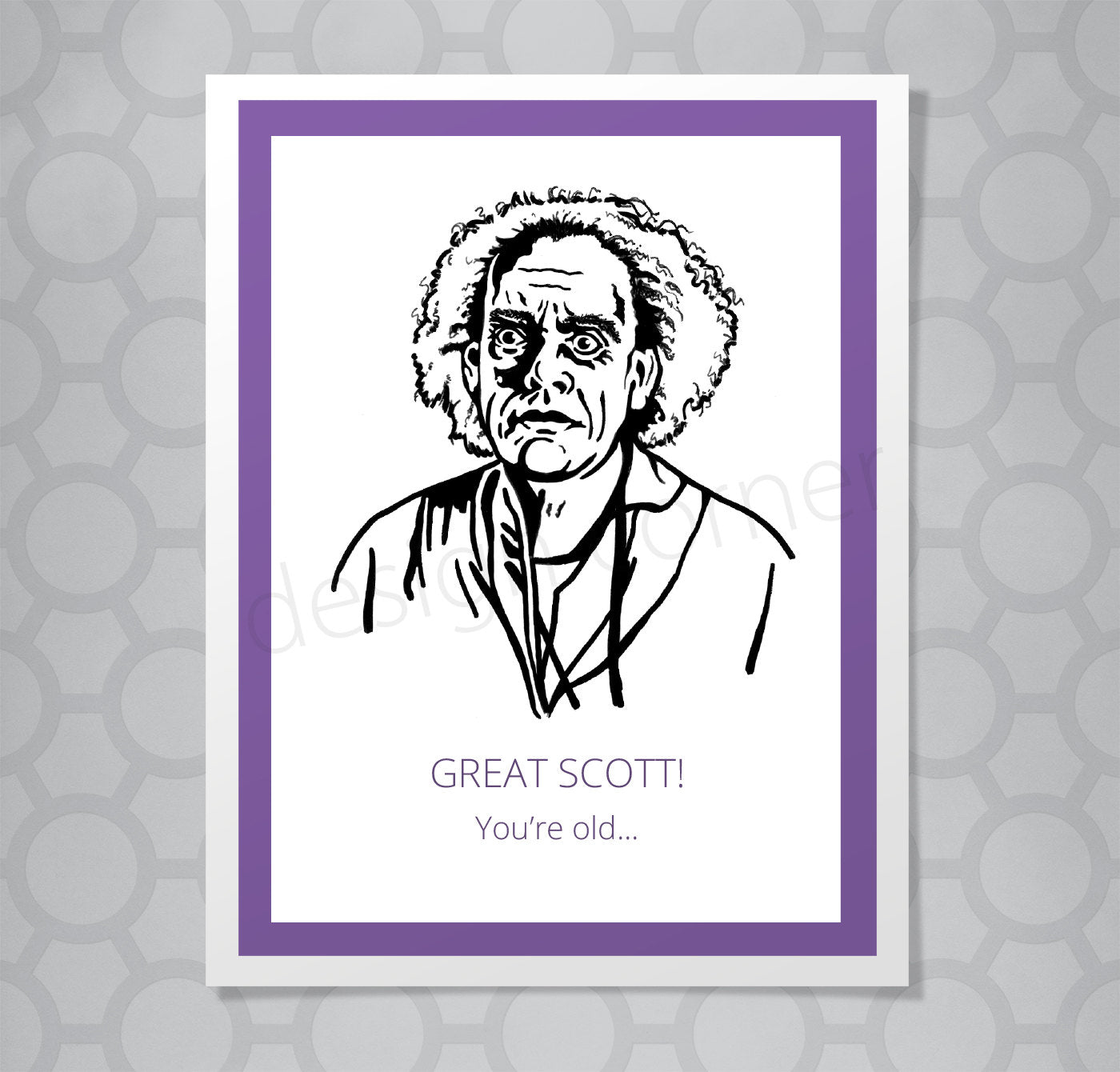 Back to the Future Doc Great Scott Illustrated Card