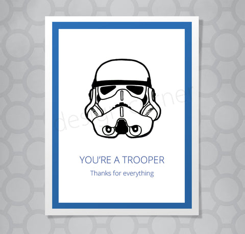 Star Wars Storm Trooper Thank You Card