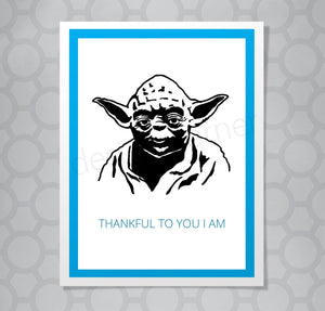 Star Wars Yoda Thank You Card