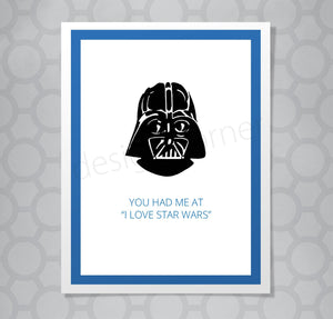 Star Wars Darth Vader Had me Love Card