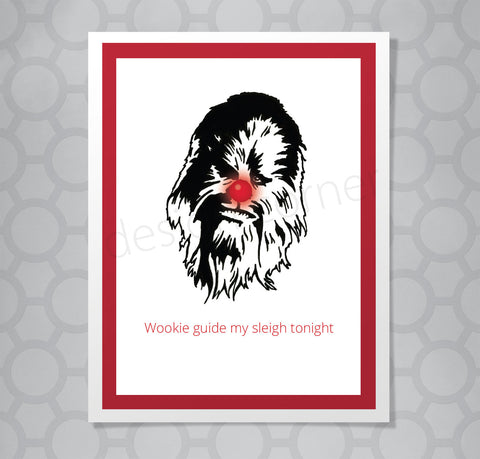 Star Wars Chewbaca Sleigh Christmas Card