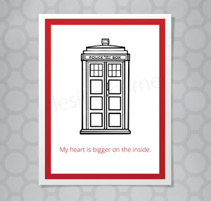 Doctor Who Tardis Love Card