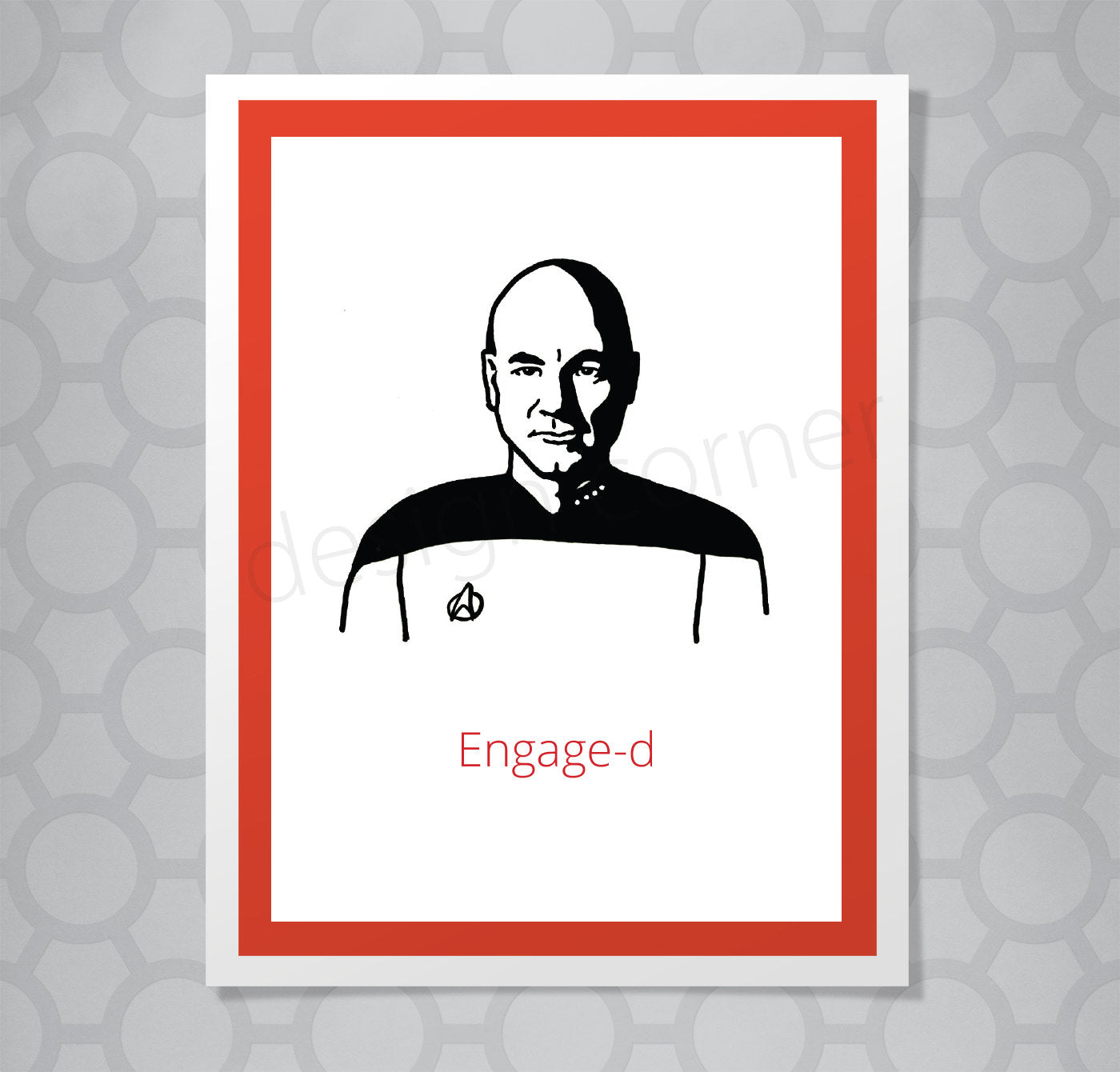 Star Trek Next Generation Picard Engagement Card