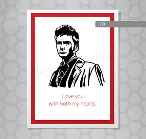 Doctor Who 10 two hearts Card