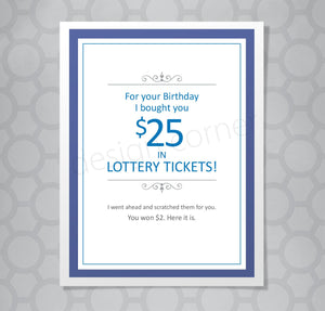 Lottery Ticket Birthday Funny Card