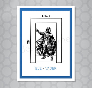 Star Wars Darth Vader Elevator Illustrated Card