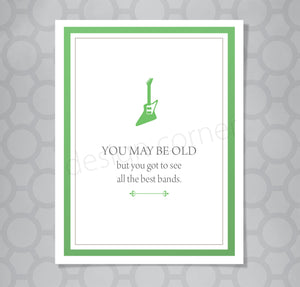 Rock and Roll Guitar Card