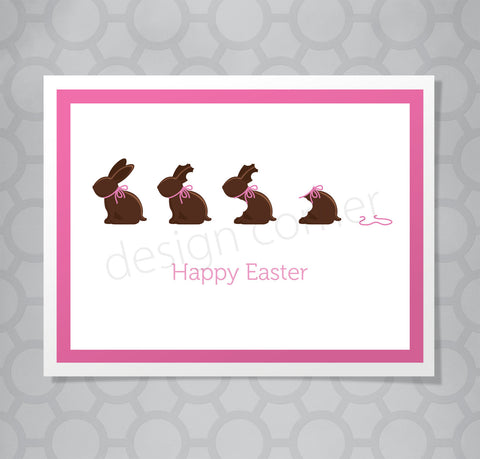 Chocolate Easter Bunny Card