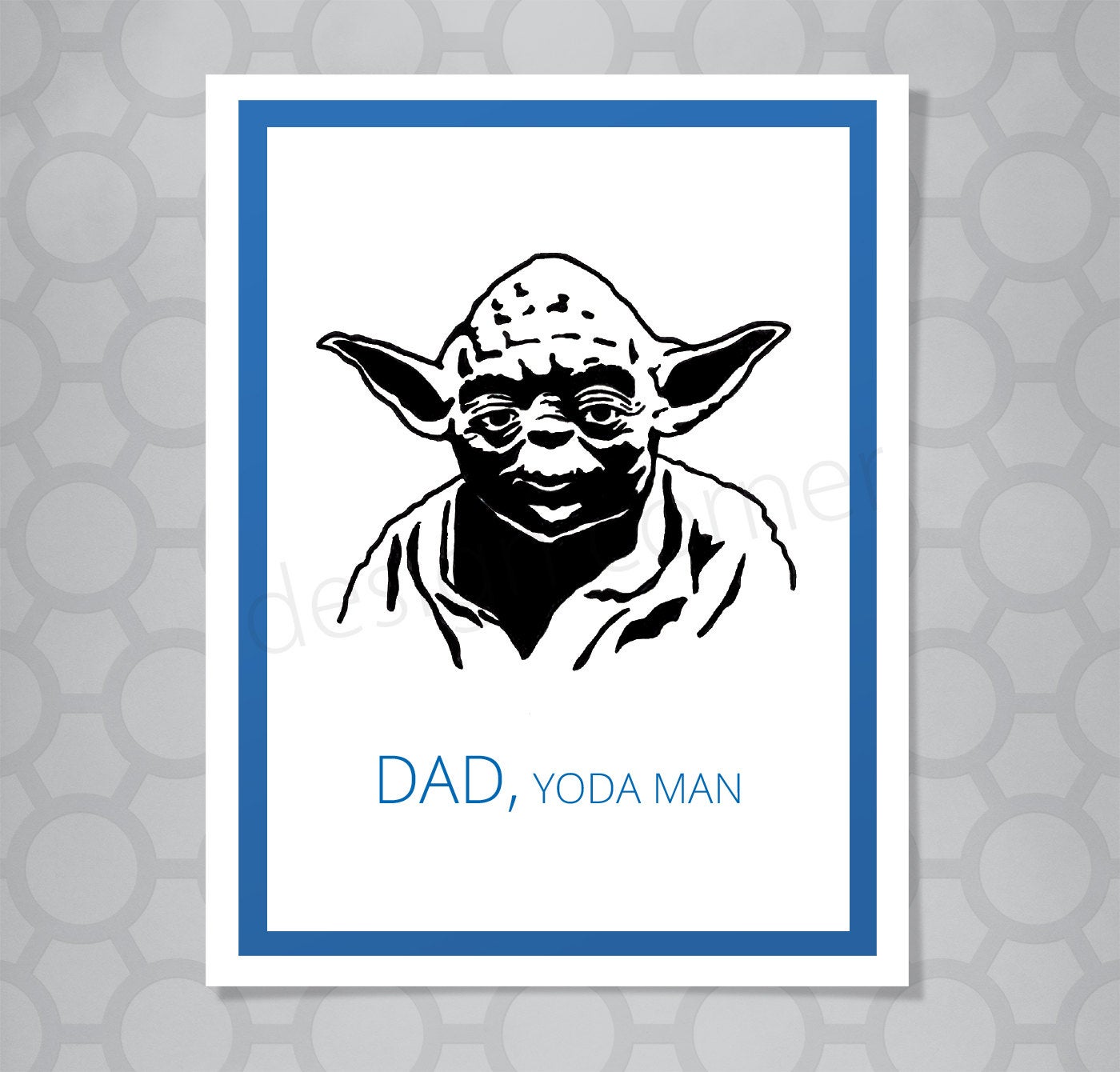 Star Wars Yoda Dad Card