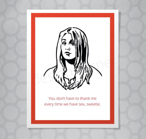 Big Bang Theory Penny Sex Card