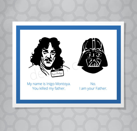 Princess Bride Star Wars Inigo and Darth Vader Card