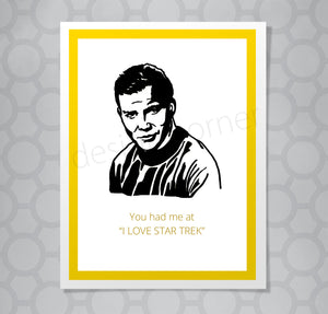 Star Trek Captain Kirk Love Card