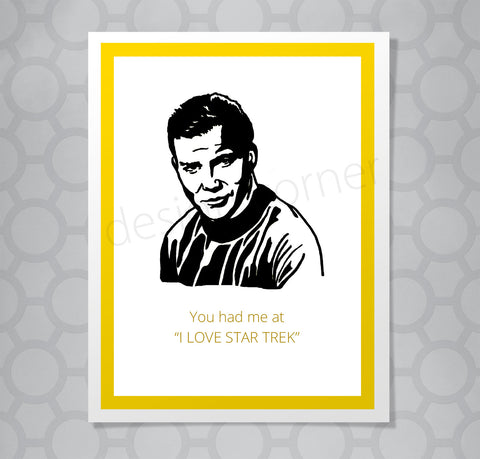 Star Trek Captain Kirk Love Card